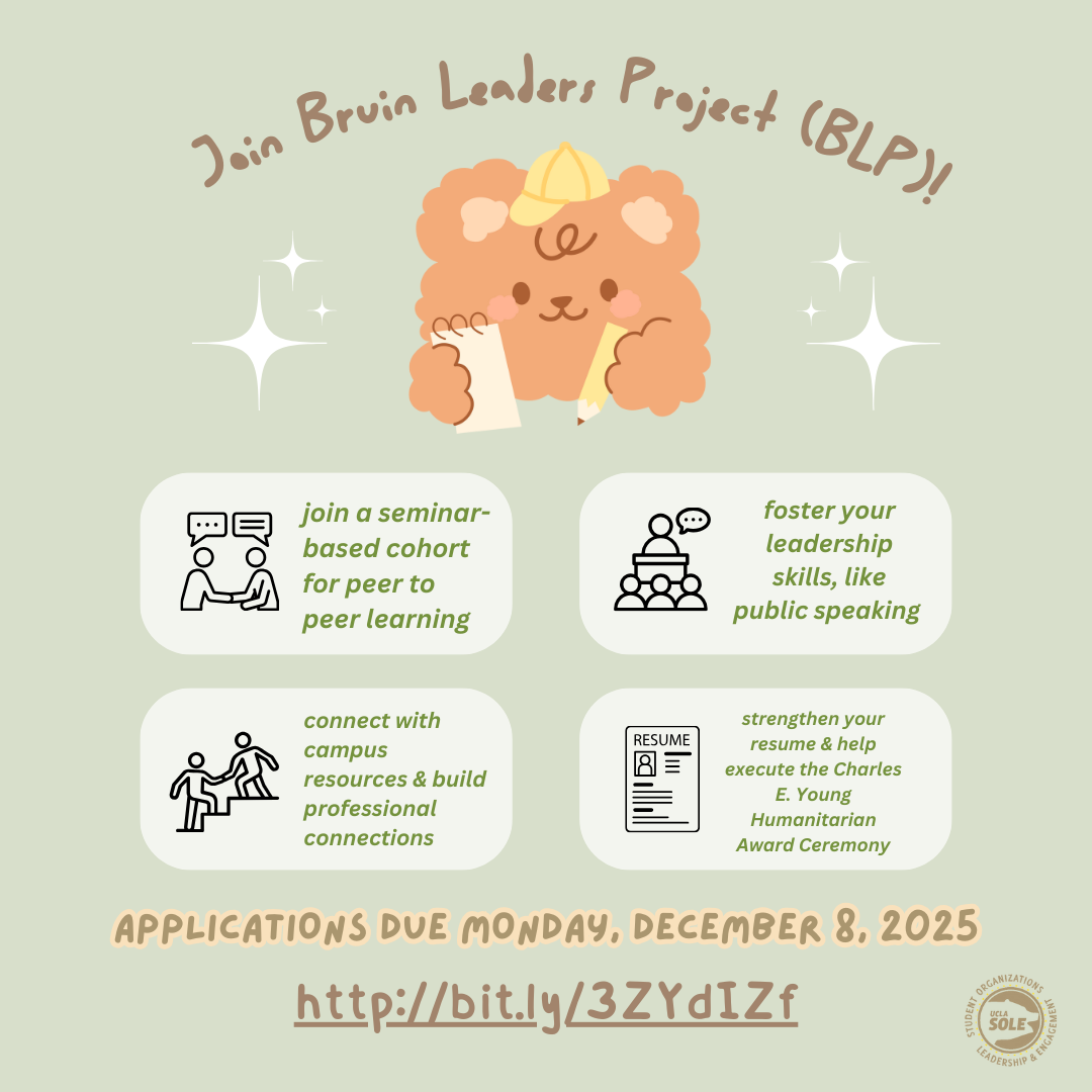 A bear holds a pen and paper while below it lists different opportunities within this program. It also has a bitly link for the application with the application deadline being Monday, December 8, 2025